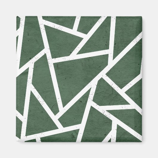 Rot-Weiß-Mosaikmuster Magnet (Vorne)