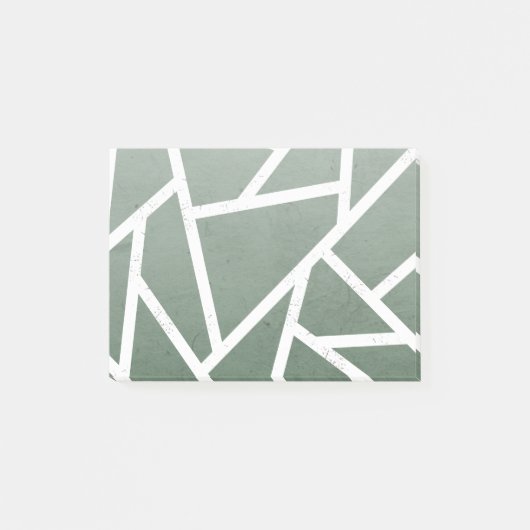 Rot-Weiß-Mosaikmuster Post-it Klebezettel (Vorderseite)