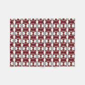 Rot-Weiß-Muster Fleecedecke (Vorderseite (Horizontal))