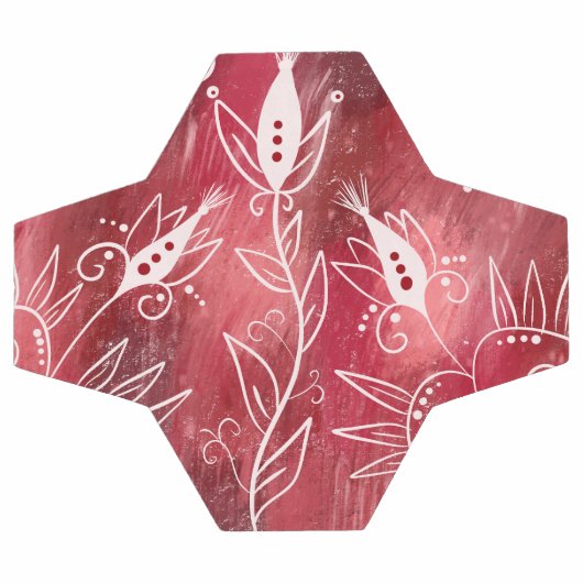 Rot-Weiß-Muster Fußball (Flach)