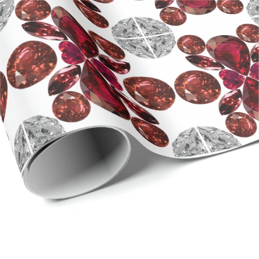 Rot-Weiß-Muster Geschenkpapier (Rolleneckpunkt)