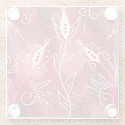 Rot-Weiß-Muster Glasuntersetzer (Rückseite)