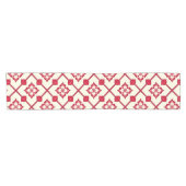 Rot-Weiß-Muster Kurzer Tischläufer (Horizontal)