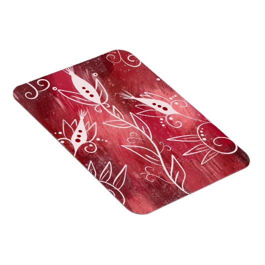 Rot-Weiß-Muster Magnet (Rechte Seite)