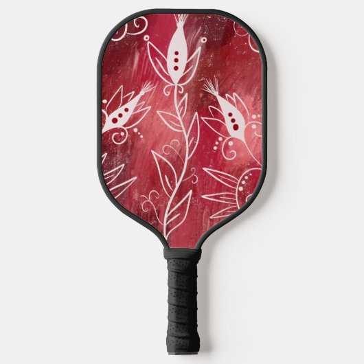 Rot-Weiß-Muster Pickleball Schläger (Vorderseite)