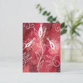 Rot-Weiß-Muster Postkarte (Stehend Vorderseite)