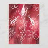 Rot-Weiß-Muster Postkarte (Vorderseite)