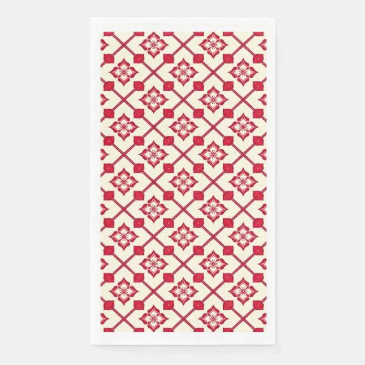 Rot-Weiß-Muster Serviette (Vorderseite)