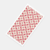 Rot-Weiß-Muster Serviette (Ecke)