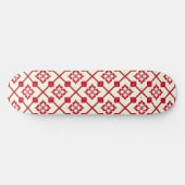 Rot-Weiß-Muster Skateboard (Horizontal)
