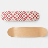 Rot-Weiß-Muster Skateboard (Horizontal)