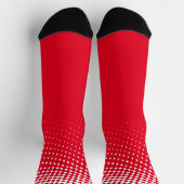 Rot-Weiß-Muster-Socken Socken (Oben)