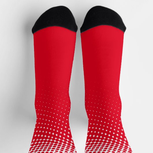 Rot-Weiß-Muster-Socken Socken (Oben)