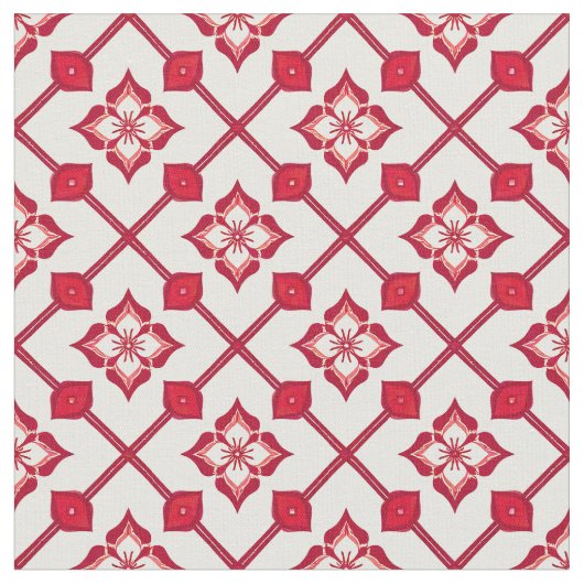 Rot-Weiß-Muster Stoff (Nahaufnahme)