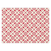 Rot-Weiß-Muster Tischdecke (Vorderseite (Horizontal))