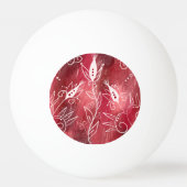 Rot-Weiß-Muster Tischtennisball (Rückseite)