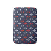 Rot-Weiß-Muster und Blaue Navy-Muster Badematte (Vorderseite Vertikal)