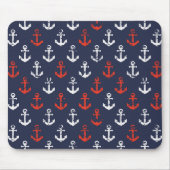 Rot-Weiß-Muster und Blaue Navy-Muster Mousepad (Vorne)