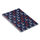 Rot-Weiß-Muster und Blaue Navy-Muster Notizblock (Rechte Seite)