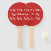 Rot-Weiß-Muttertag Fächer (Vorne und Hinten)