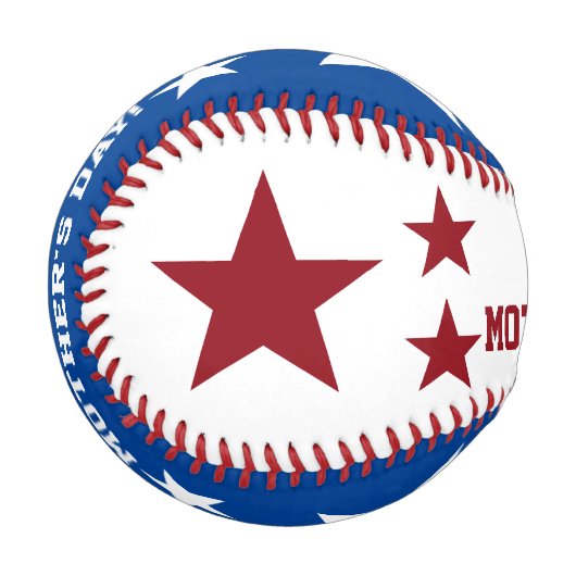 Rot-Weiß-Muttertagskugel Baseball (Vorderseite Links)
