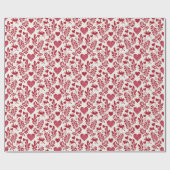 Rot-Weiß-Packpapier für Liebhaber von Geschenken Geschenkpapier (Flach)