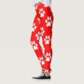 Rot-Weiß-Pastellmuster Leggings (Links)