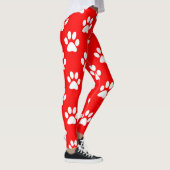 Rot-Weiß-Pastellmuster Leggings (Rechts)