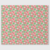 Rot-Weiß-Peppermint-Candy-Swirl-Muster Geschenkpapier (Flach)