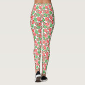 Rot-Weiß-Peppermint-Candy-Swirl-Muster Leggings (Rückseite)