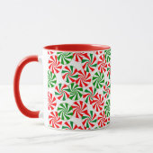 Rot-Weiß-Peppermint-Candy-Swirl-Muster Tasse (Links)