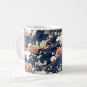Rot-Weiß-Pflaumenblüte Kaffeetasse (Vorderseite Links)