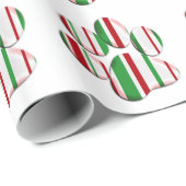 Rot-Weiß-Pfoten-Papier Geschenkpapier (Rolleneckpunkt)
