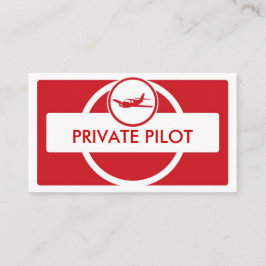 Rot-Weiß-Pilot-Visitenkarten für kleine Flugzeug Visitenkarte