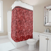 Rot-Weiß-Pisley Duschvorhang (Beispiel)