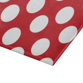 Rot-Weiß-Polka-Dot-Glas-Schneidebrett Schneidebrett (Ecke)