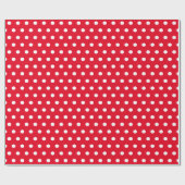 Rot-Weiß-Polka-Punkt Geschenkpapier (Flach)