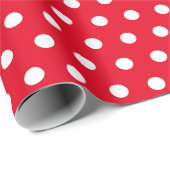 Rot-Weiß-Polka-Punkt Geschenkpapier (Rolleneckpunkt)