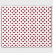 Rot-Weiß-Polka-Punkt Geschenkpapier (Flach)