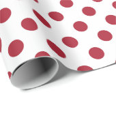 Rot-Weiß-Polka-Punkt Geschenkpapier (Rolleneckpunkt)