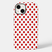 Rot-Weiß-Polka-Punkte Case-Mate iPhone-Hülle