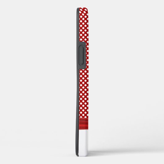Rot-Weiß-Polka-Punkte mit Bug Case-Mate iPhone Hülle (Rückseite / Rechts)