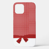 Rot-Weiß-Polka-Punkte mit Bug Case-Mate iPhone Hülle (Rückseite)
