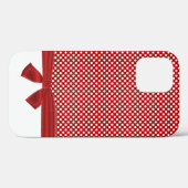 Rot-Weiß-Polka-Punkte mit Bug Case-Mate iPhone Hülle (Rückseite (Horizontal))