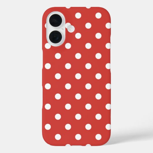 Rot-Weiß-Punkte-Muster Case-Mate iPhone Hülle (Rückseite)