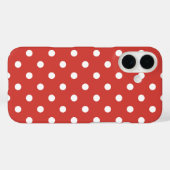 Rot-Weiß-Punkte-Muster Case-Mate iPhone Hülle (Rückseite (Horizontal))