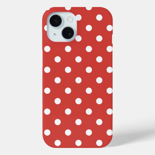 Rot-Weiß-Punkte-Muster Case-Mate iPhone Hülle (Rückseite)