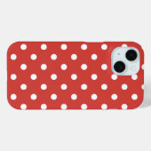 Rot-Weiß-Punkte-Muster Case-Mate iPhone Hülle (Rückseite (Horizontal))