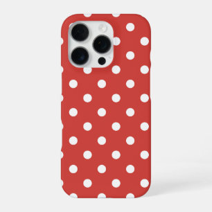 Rot-Weiß-Punkte-Muster iPhone 16 Pro Hülle