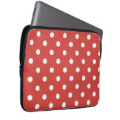 Rot-Weiß-Punkte-Muster Laptopschutzhülle (Vorne Rechts)